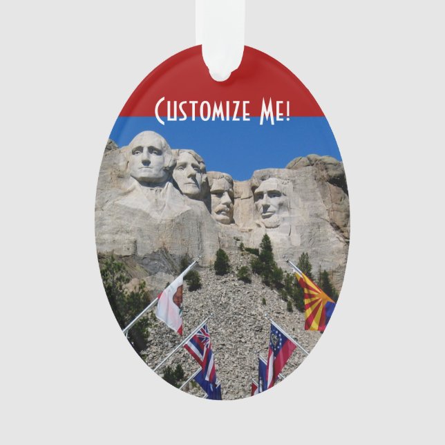 Souvenir personnalisable de photo du mont Rushmore (devant)