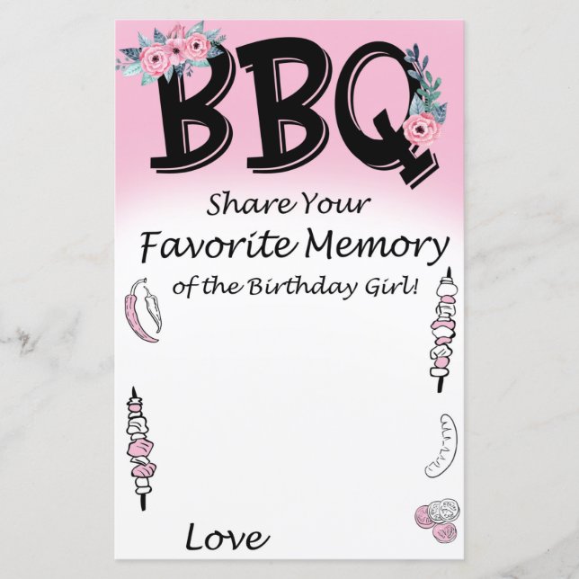 Souvenir préféré de BBQ de la fêtarde (Devant)