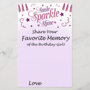 Souvenir préféré de la fille d'anniversaire en pai