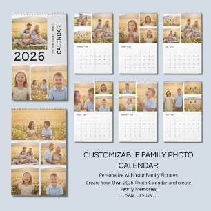 Souvenirs de famille 2026 Calendrier photo Chéri