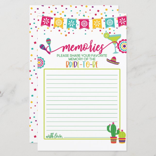 Souvenirs de la mariée à être - Fiesta WH (Devant / Derrière)