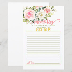 Souvenirs de la mariée - Rose Floral & Or