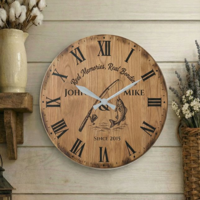 Souvenirs de Pêche Liens Véritables | Horloge de P (Créateur téléchargé)