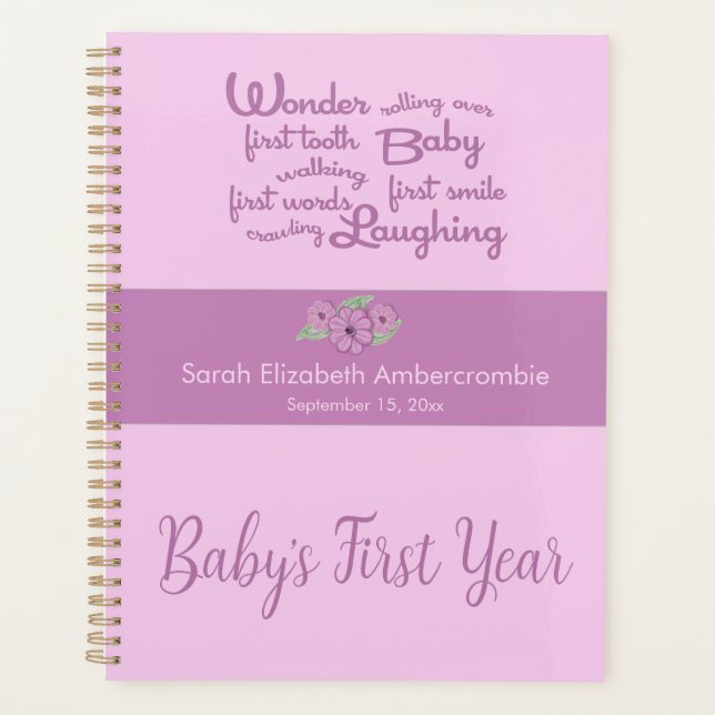 Souvenirs de première année pour bébé fille (Devant)
