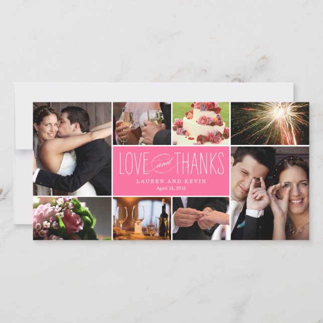 Souvenirs doux Mariage Merci Carte photo (Devant)