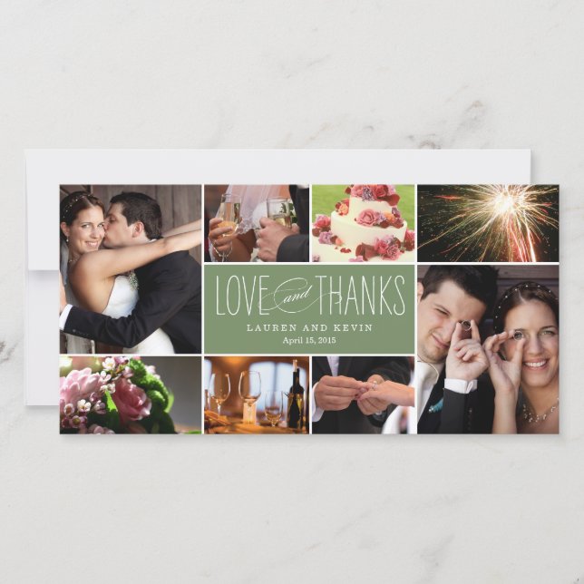 Souvenirs doux Mariage Merci Carte photo (Devant)