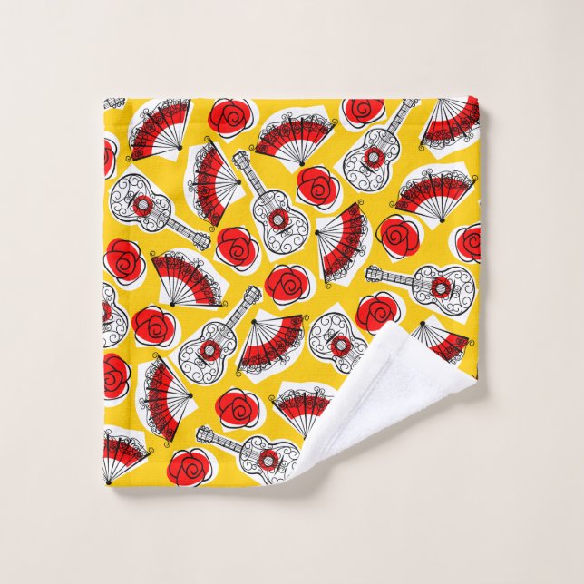 Souvenirs espagnols tissu multi-face (Gant de toilette)