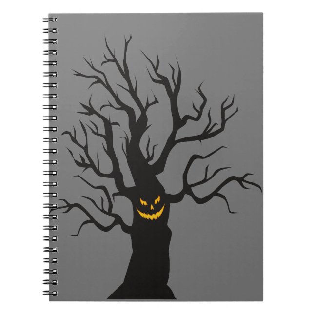 Souvenirs Lune : Carnet Spiral D'Halloween B&W (Devant)