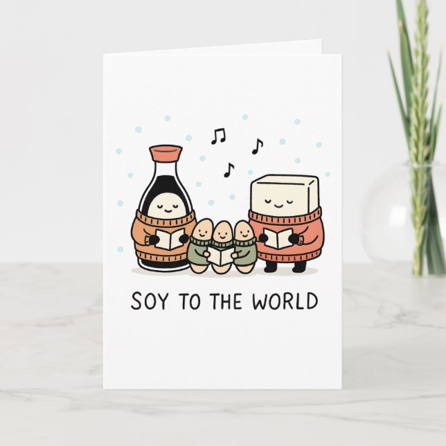 Soy au Monde - Carte de Noël Drôle (Devant)