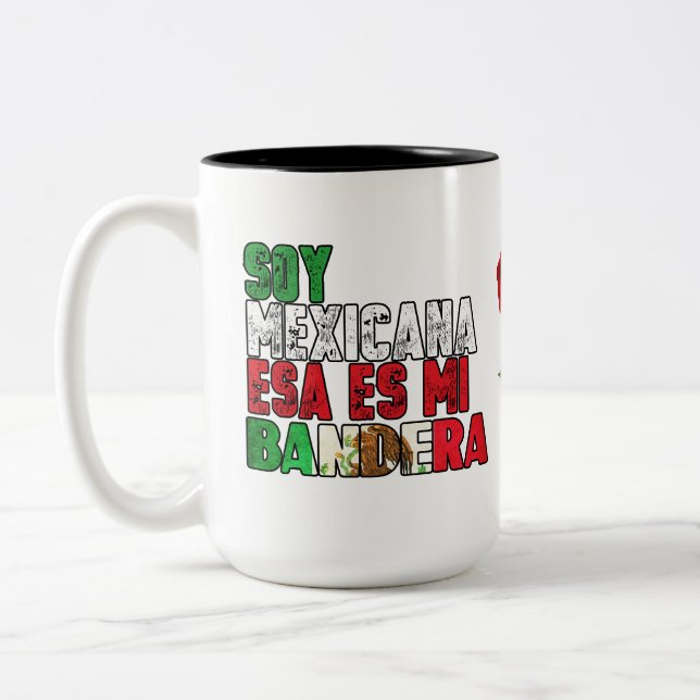 Soy Mexicana Mi Bandera Café Mug (Gauche)