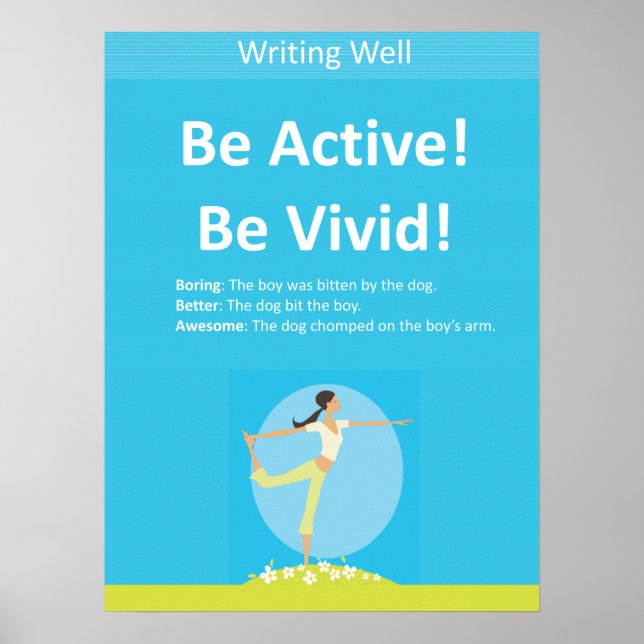 Soyez Actif ! Poster sur l'écriture pédagogique (Devant)