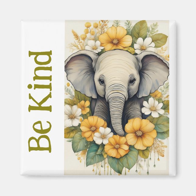 Soyez aimable aimant éléphant (Devant)