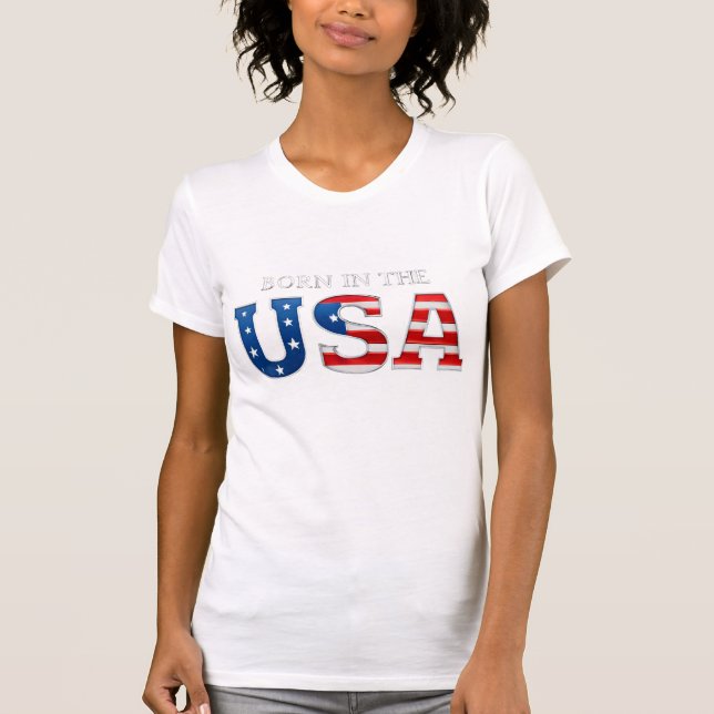 SOYEZ AU COURANT AUJOURD'HUI Né Aux USA T-Shirt (Devant)