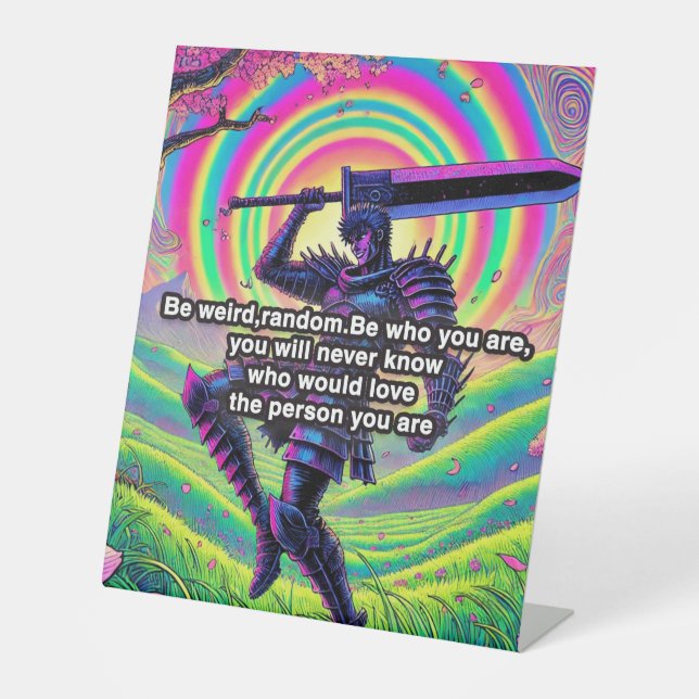 "Soyez audacieux, soyez vous" Panneau de piédestal (Recto)