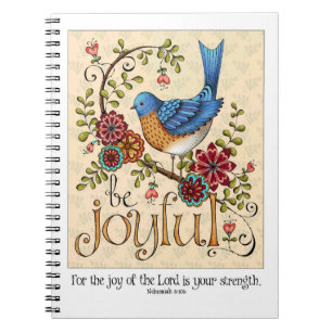 Soyez carnet de notes à spirale d'oiseau bleu