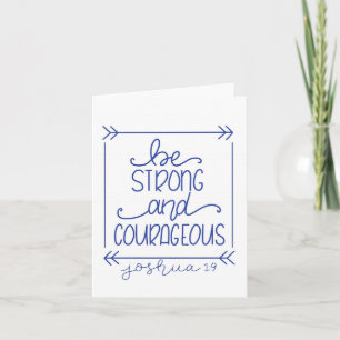 Soyez carte pour notes vide fort et courageux