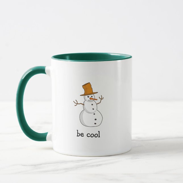 Soyez Cool Lonely Snowman Coffee Mug (Gauche)