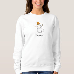 Soyez Cool Lonely Snowman Sweatshirt blanc