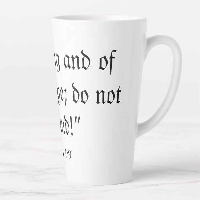 Soyez courageux latte blanche Mug (Droite)