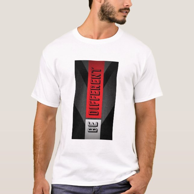 SOYEZ DIFFÉRENT. T-SHIRT AVEC TEXTE IMPRIMÉ (Devant)