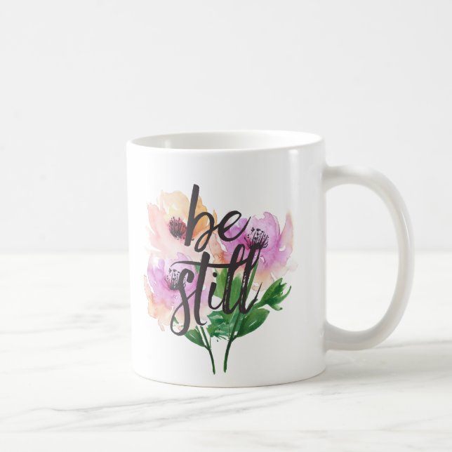 Soyez encore aquarelle Fleurs Mug (Droite)