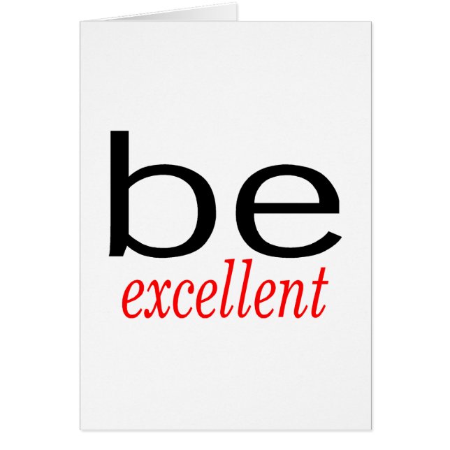 Soyez excellent (Devant)