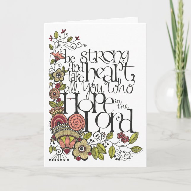 Soyez fort - carte de prière (Devant)