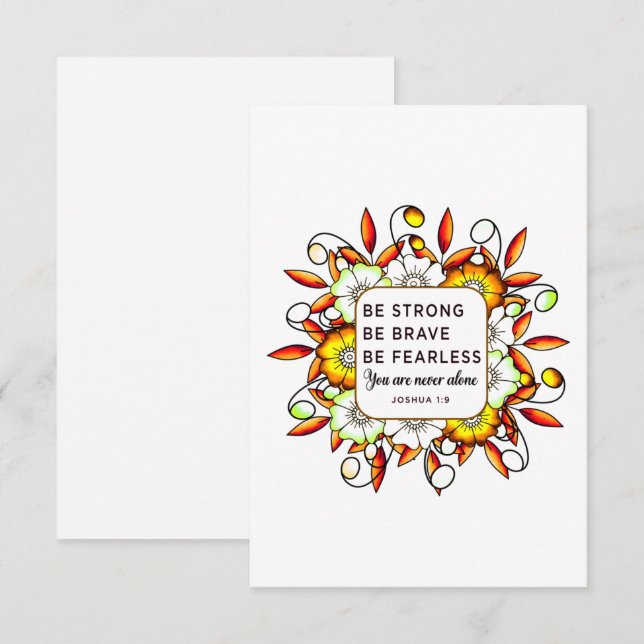 Soyez fort courageux sans peur - Bible Verse (Devant / Derrière)