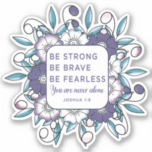 Soyez fort courageux sans peur - Sticker Verse Bib