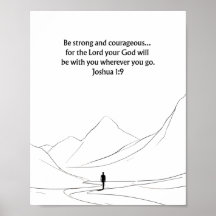 Soyez Forts Et Courageux - Joshua 1:9 Décoration M