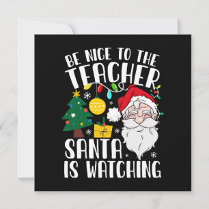 Soyez gentil avec le professeur Santa regarde Prof