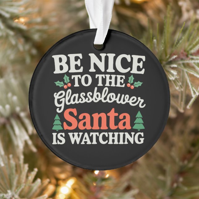 Soyez gentil avec le verrier Santa regarde Noël (Arbre)