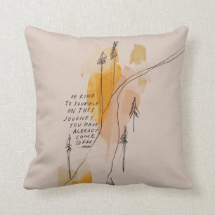Soyez gentil avec vous - coussin de devis inspiran