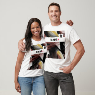 Soyez gentil T-shirt Trend Abstrait Black White Po