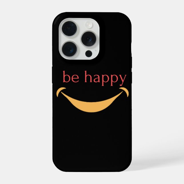 Soyez heureux coque iphone 15 pro design sourire e (Verso)