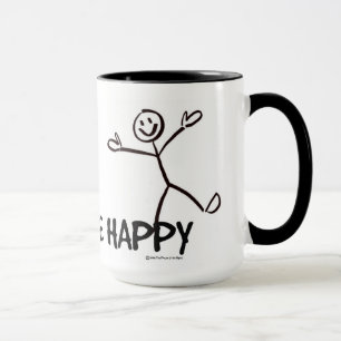 SOYEZ HEUREUX STICK FIGURE MUG