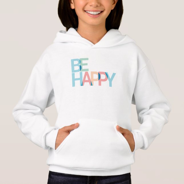 Soyez heureux Sweat - shirt à capuche (Devant)