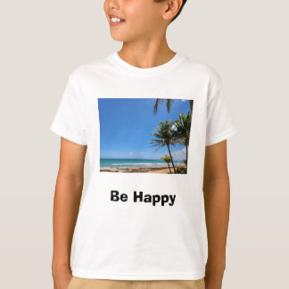 Soyez heureux T-shirt de l'île tropicale