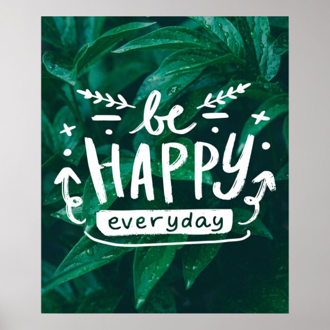 SOYEZ HEUREUX TOUS LES JOURS Citation Poster (Devant)