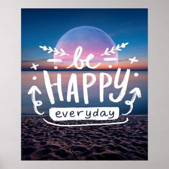 SOYEZ HEUREUX TOUS LES JOURS Citation Poster (Devant)