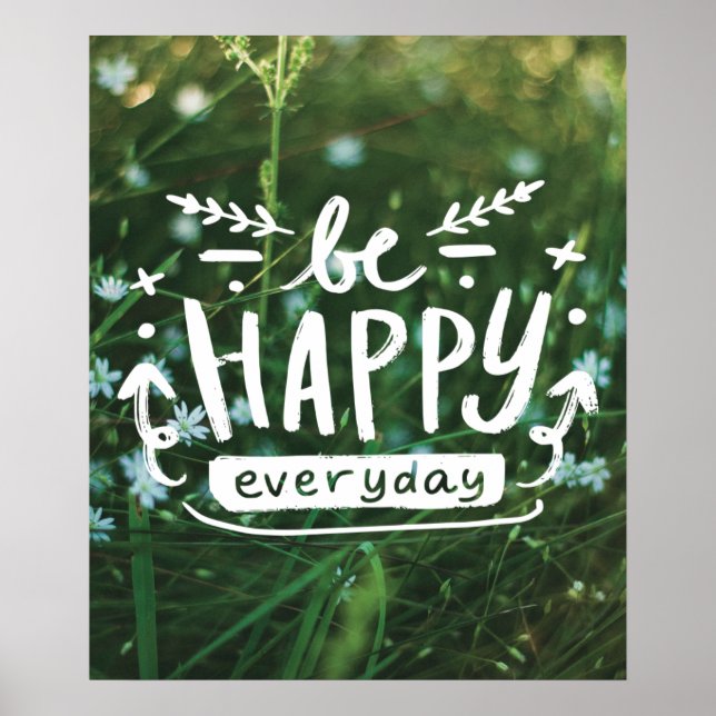 SOYEZ HEUREUX TOUS LES JOURS Citation Poster (Devant)