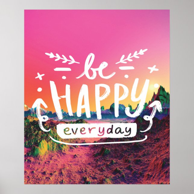 SOYEZ HEUREUX TOUS LES JOURS Citation Poster (Devant)