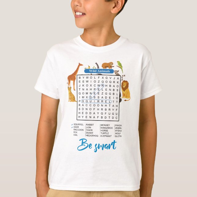 Soyez intelligent – T-Shirt de jeu de recherche de (Devant)