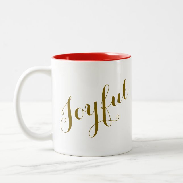 Soyez Joyeux Design élégant Café Mug (Gauche)