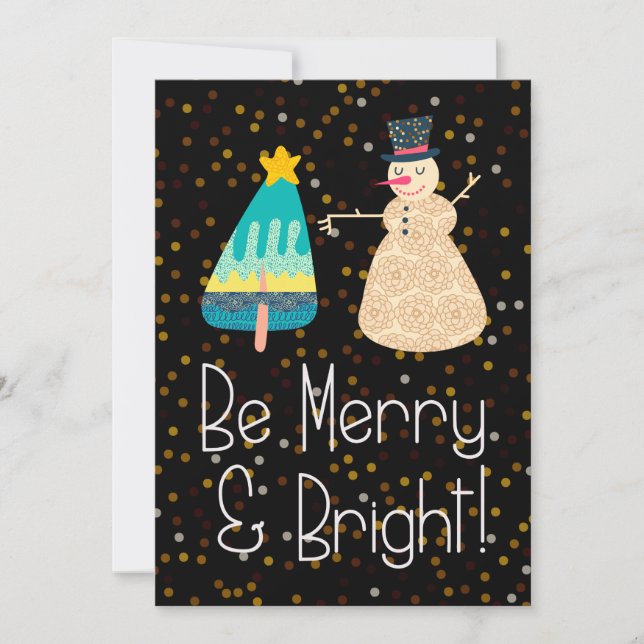 Soyez joyeux et brillante carte de Noël (Devant)