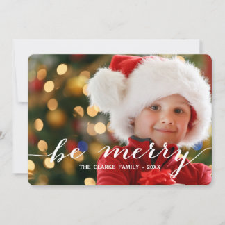 Soyez Joyeux Lettres À La Main | Carte photo de va