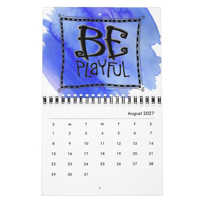 "Soyez juste" deux-page de calendrier d'art (Aug 2027)