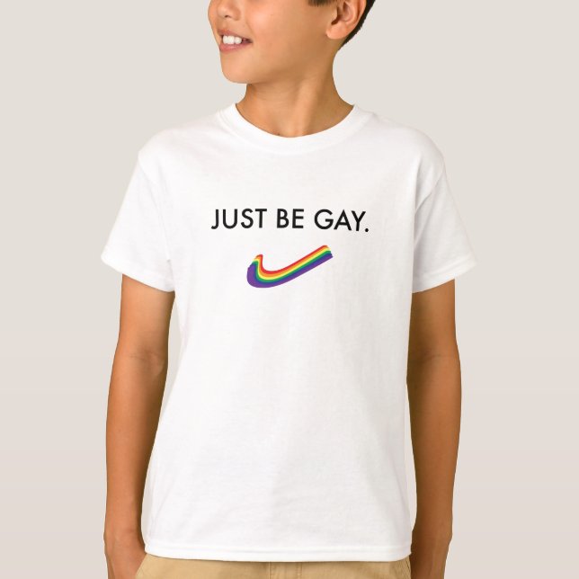 Soyez juste le T-shirt de l'enfant gai (Devant)