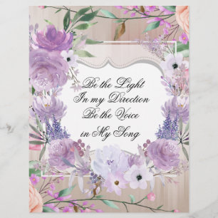 Soyez la lumière aquarelle Floral Stationnaire Wal