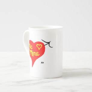 Soyez le mien heureux Valentine Bone China Mug